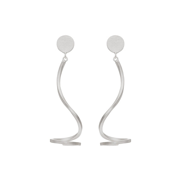 Tezer Spiral Drop earrings