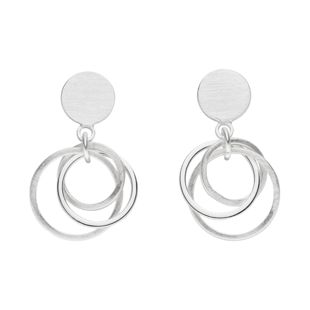 Tezer Orbit Trio Drop Earrings