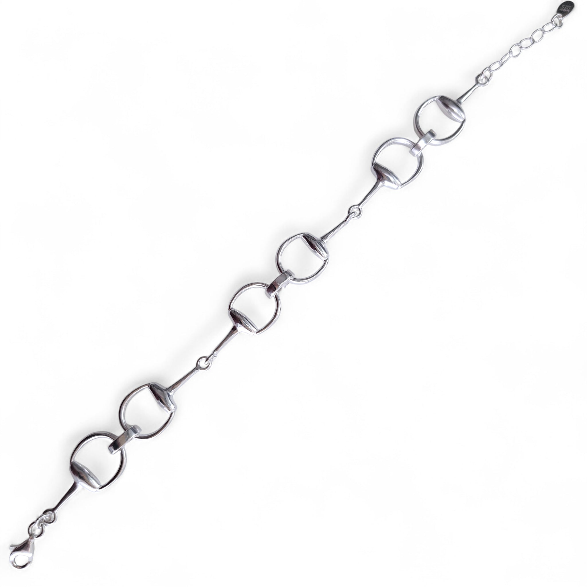 7.5" Light Snaffle Sterling Silver Bracelet