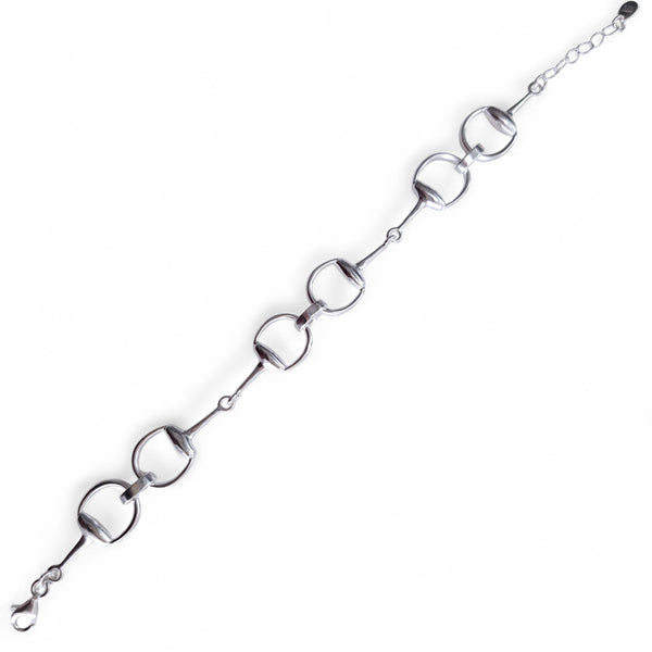 7.5" Light Snaffle Sterling Silver Bracelet
