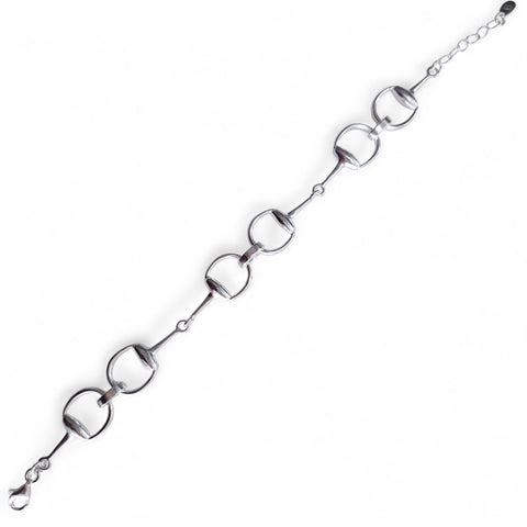 7.5" Light Snaffle Sterling Silver Bracelet