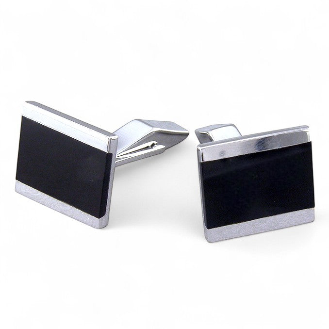 Sterling Silver Onyx Cufflinks