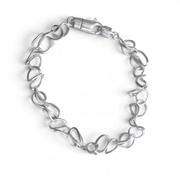 Tezer Silver Swirl Spiral Style Bracelet