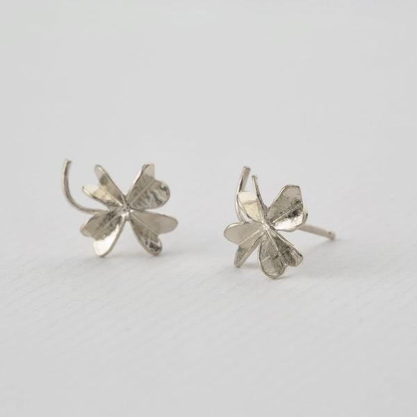 Alex Monroe Lucky Clover Stud Earrings