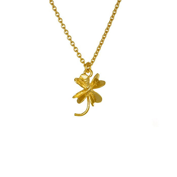 Alex Monroe Sterling Silver Lucky Clover Necklace