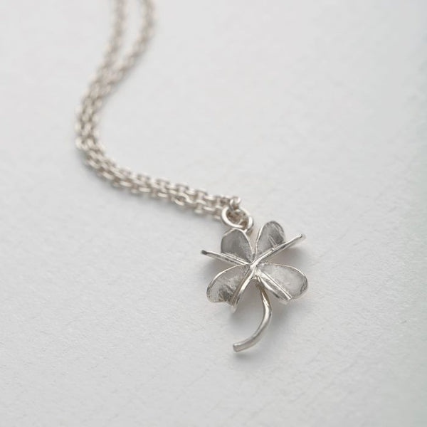 Alex Monroe Sterling Silver Lucky Clover Necklace