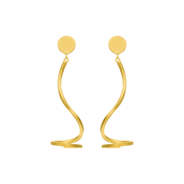 Tezer Spiral Drop earrings