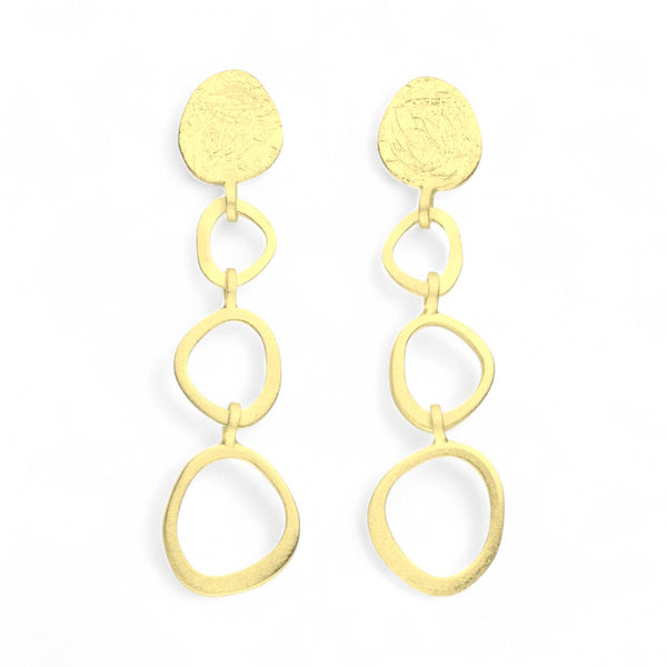 Tezer Organic Circles Drop Earrings