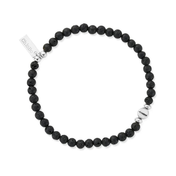 ChloBo Men's Black Lava Bracelet