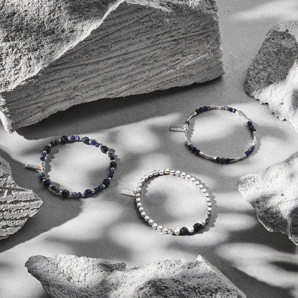 ChloBo Men's Sodalite Barbell Bracelet