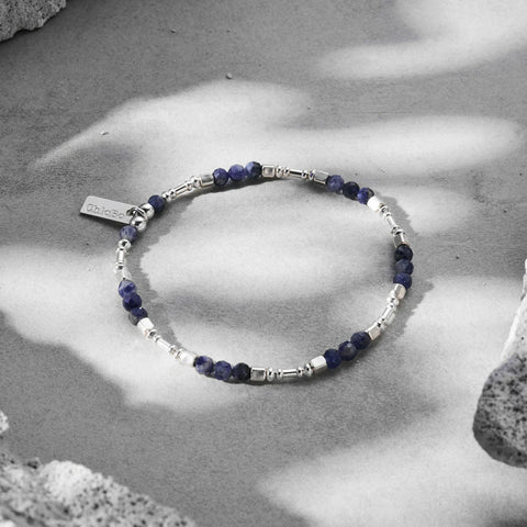 ChloBo Men's Sodalite Barbell Bracelet