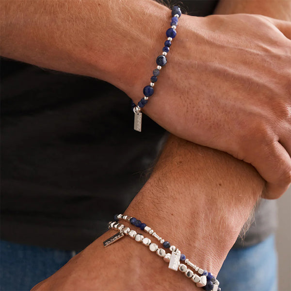 ChloBo Men's Sodalite Barbell Bracelet