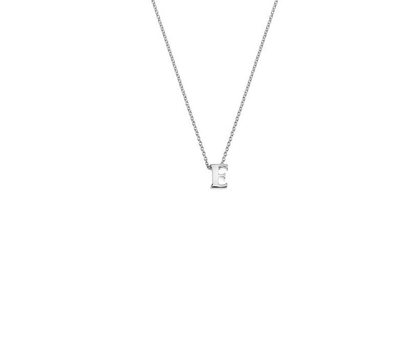Sterling Silver Chunky Initial Pendant and Chain