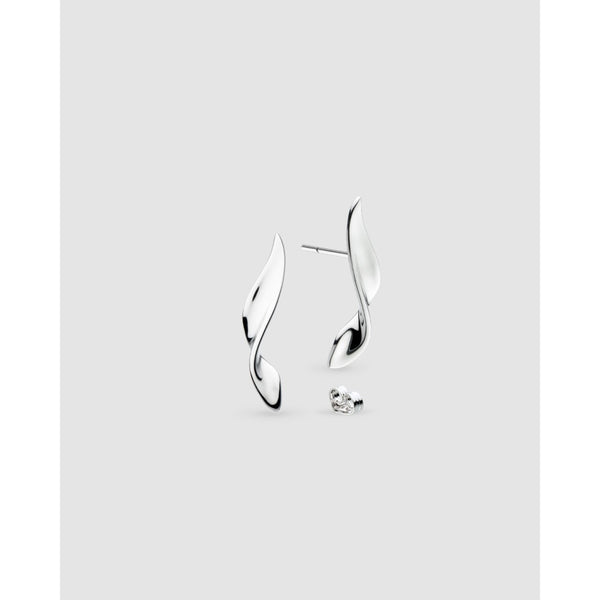 Serenity Curve Long Stud Earrings