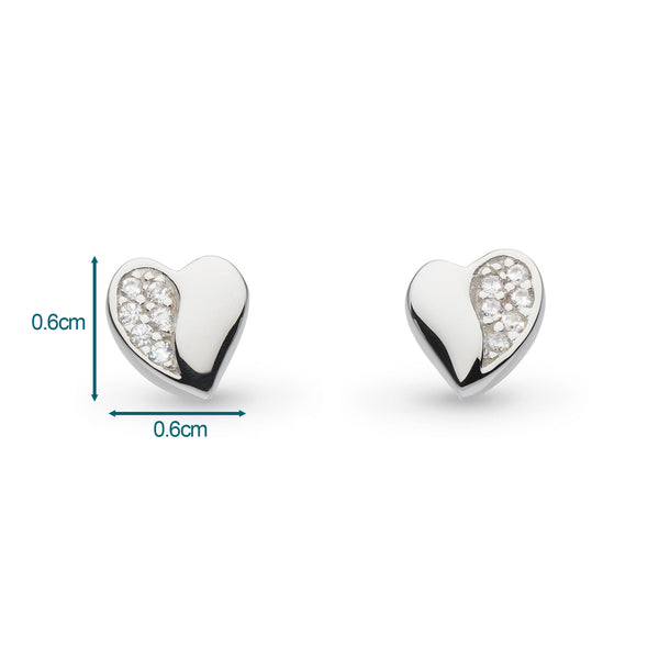 Kit Heath Miniatures Sweet Heart Pavé Stud Earrings