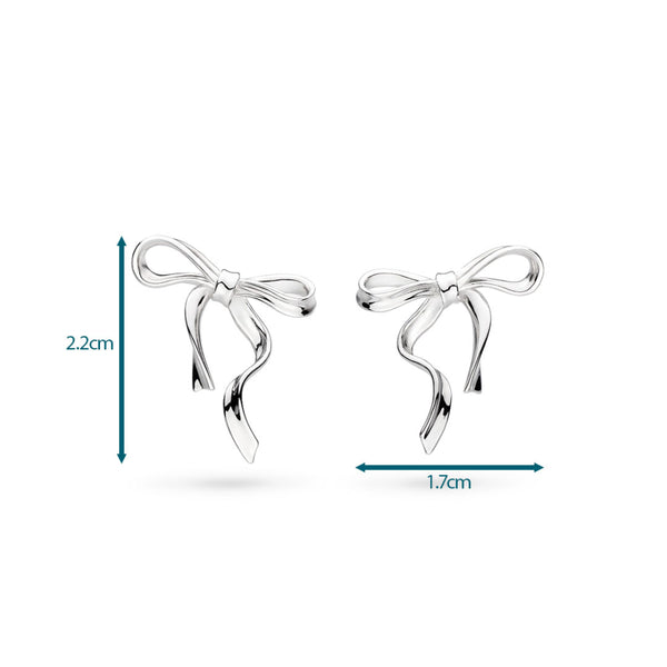 Kit Heath Serenity Ribbon Bow Stud Earrings