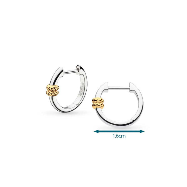 Kit Heath Marina Rope Bar Golden Hinged Hoop Earrings