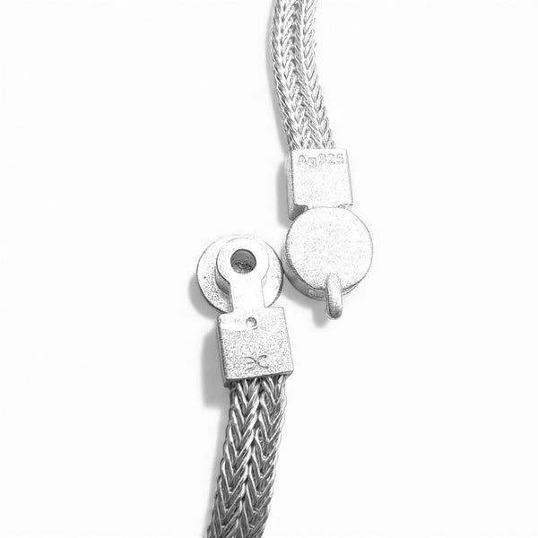 'Orbit Trio' Silver & 22ct Gold Diamond Necklace