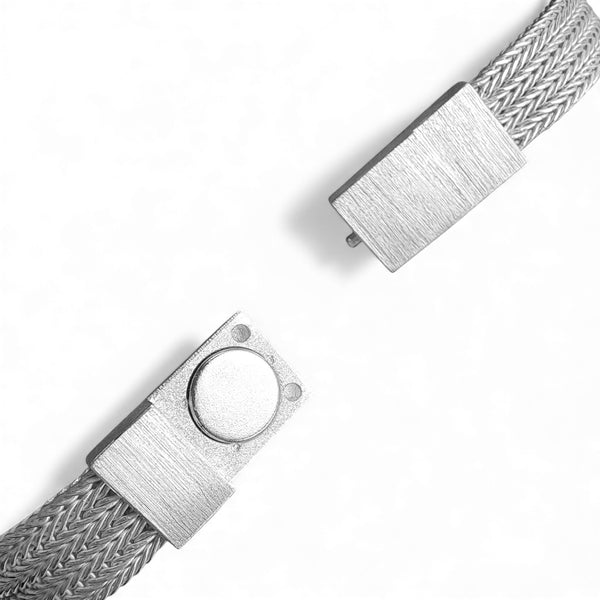 'Solar Ellipse' Silver & 22ct Gold Diamond Bracelet