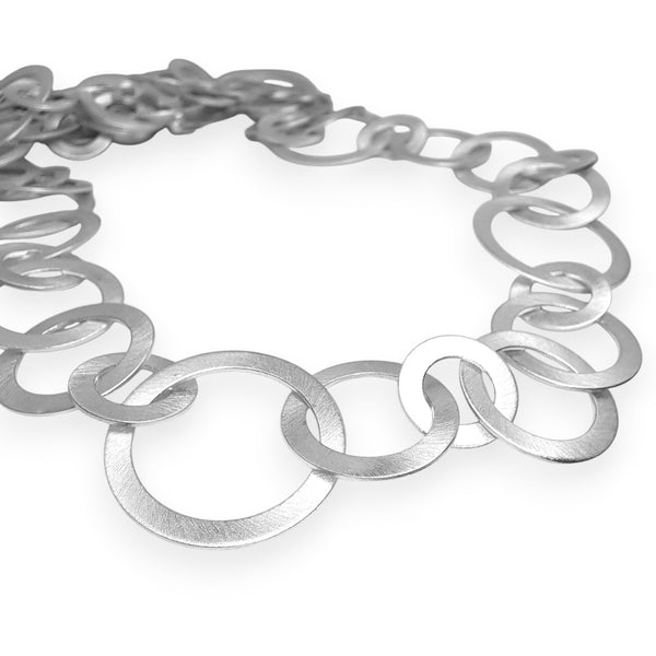 Tezer Brushed Circles Necklace