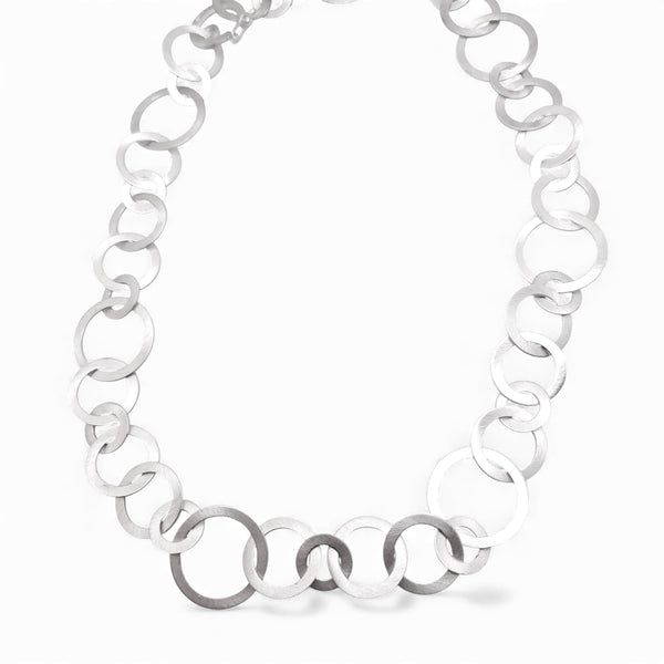 Tezer Brushed Circles Necklace
