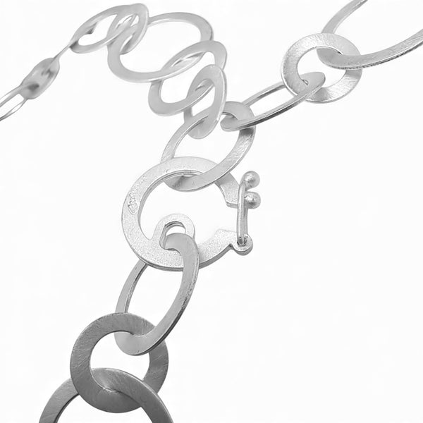 Tezer Brushed Circles Necklace