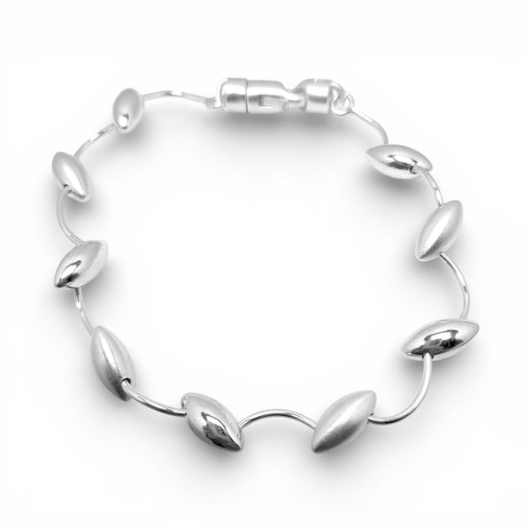 Tezer Fluid Pod Brushed and Polished Bracelet