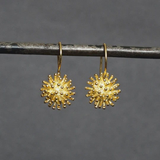 Beyond Biasa Textured Dandelion Drop Earrings