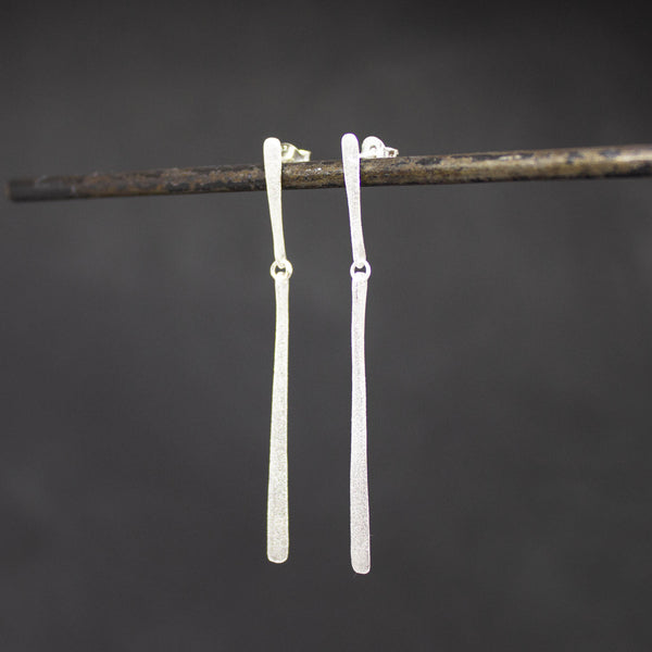 Beyond Biasa Brushed Long Drop Earrings