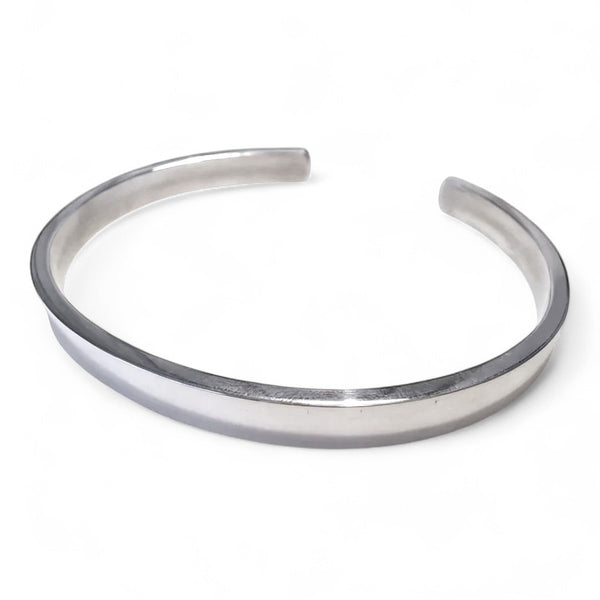 7mm Silver Cuff - Medium Flat-Strip Wire