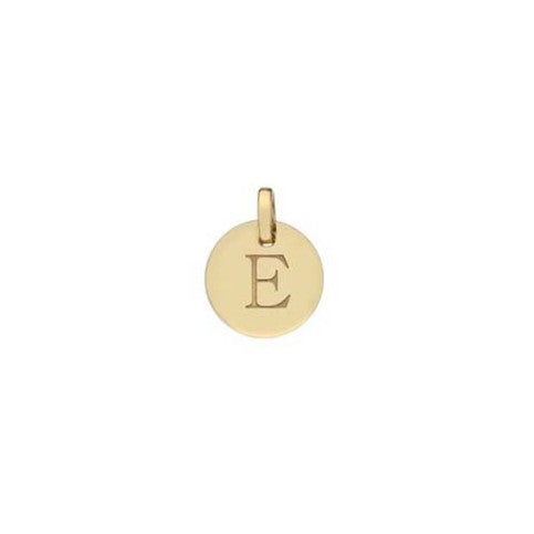 9ct Gold Disc Letter Pendants