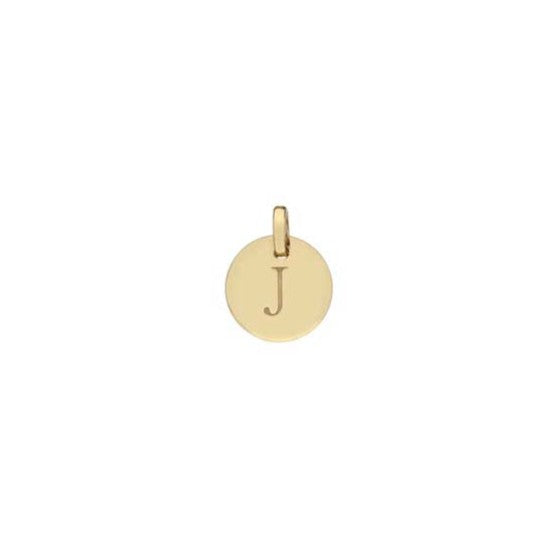 9ct Gold Disc Letter Pendants