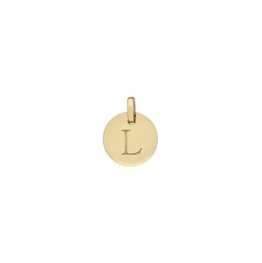 9ct Gold Disc Letter Pendants