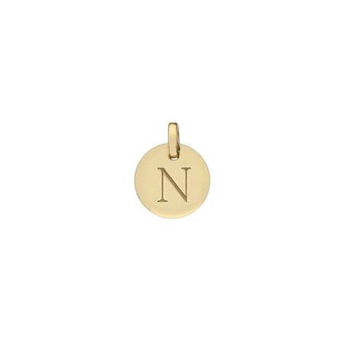 9ct Gold Disc Letter Pendants