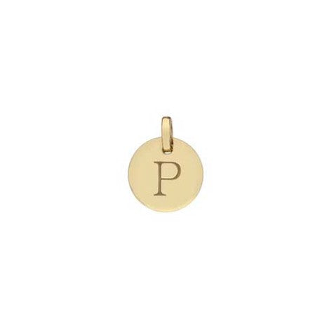 9ct Gold Disc Letter Pendants