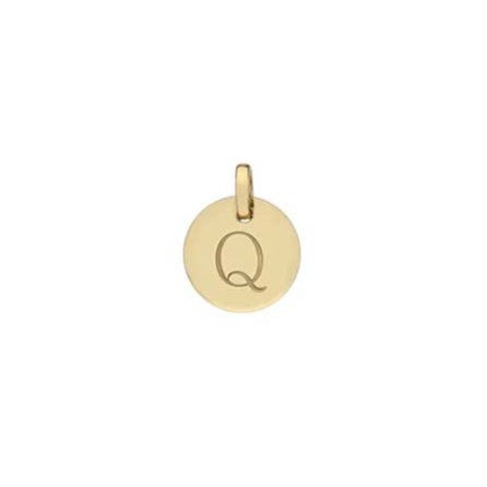 9ct Gold Disc Letter Pendants