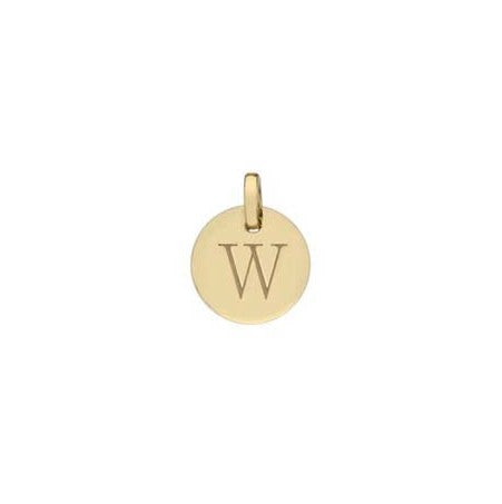 9ct Gold Disc Letter Pendants