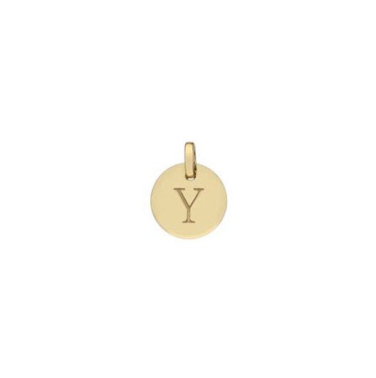 9ct Gold Disc Letter Pendants