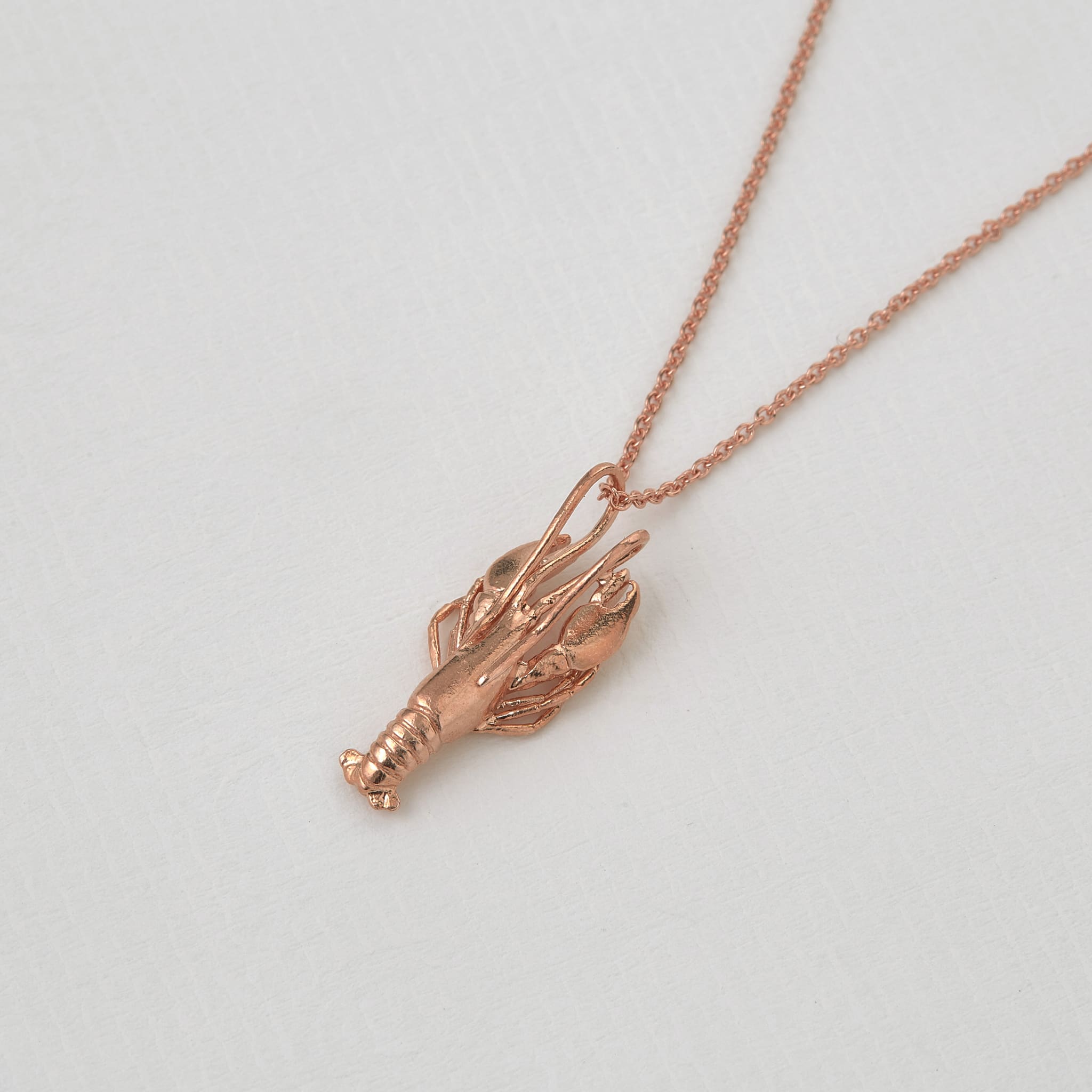 Alex Monroe Rose-Gold Lobster Necklace