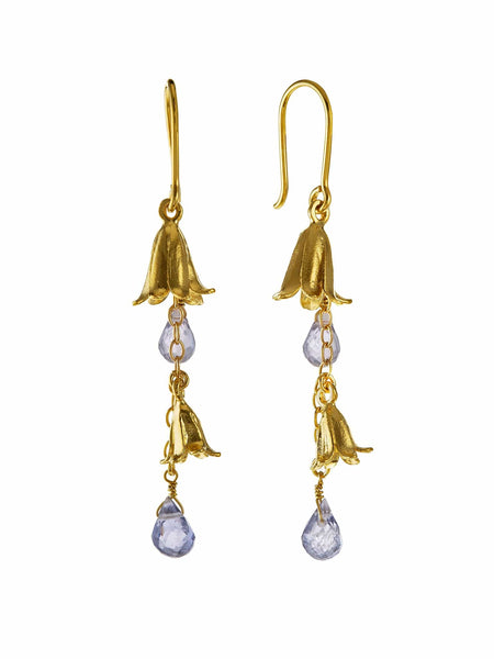 Alex Monroe Bluebell Drop Earrings