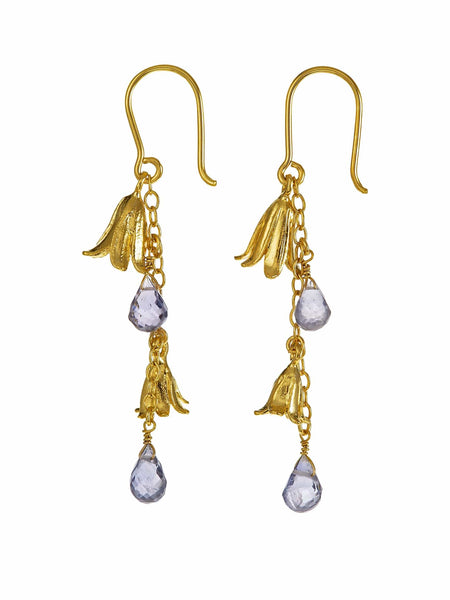 Alex Monroe Bluebell Drop Earrings