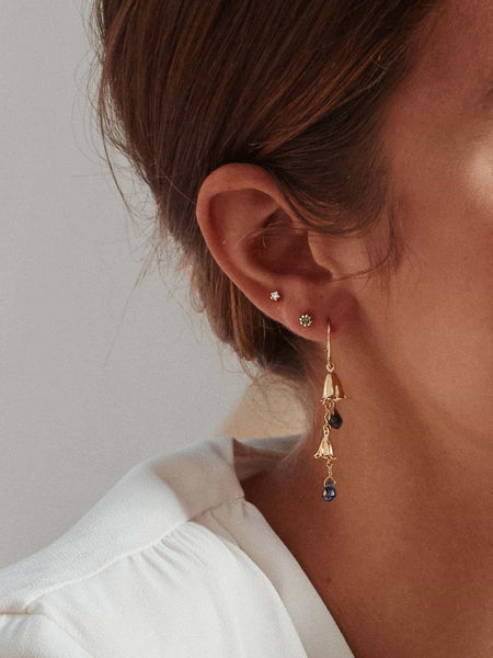 Alex Monroe Bluebell Drop Earrings