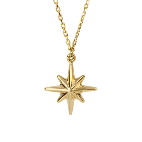 9ct Yellow Gold Starburst Necklace