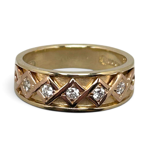 Vintage "Five Star" 18ct Yellow Gold and Diamond Ring