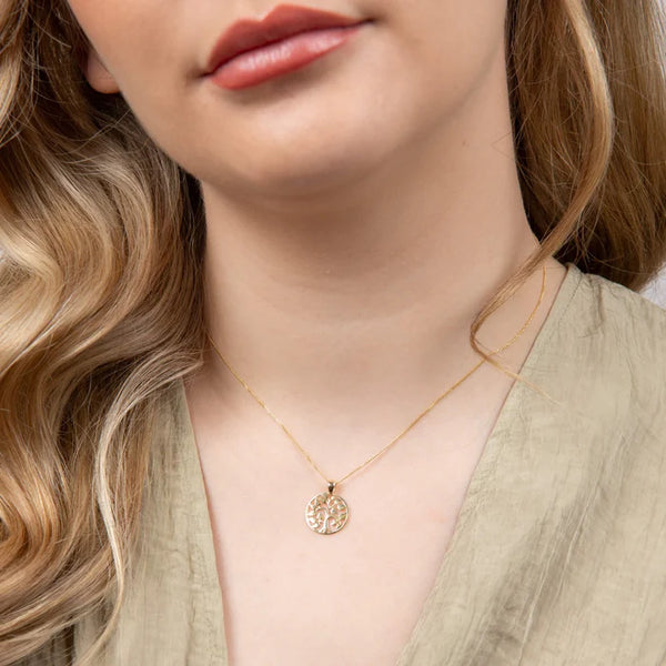 9ct Yellow Gold Tree Of Life Necklace
