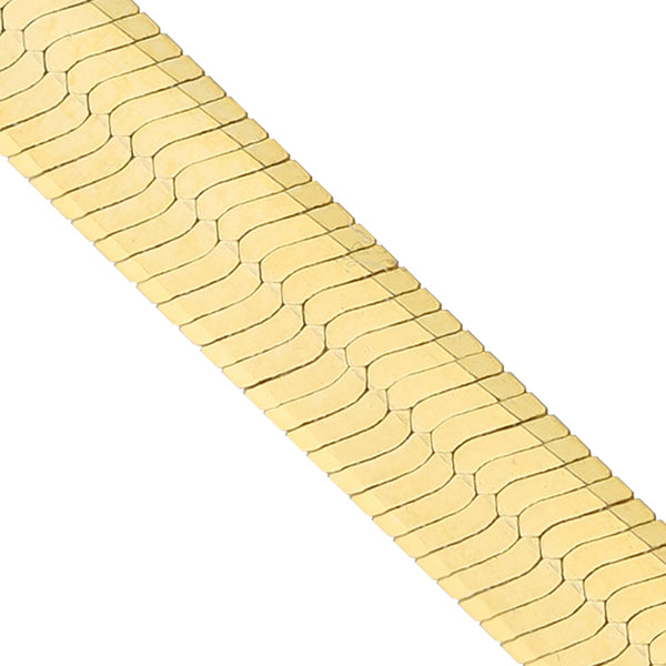Gold 46cm/18in diamond cut herringbone chain