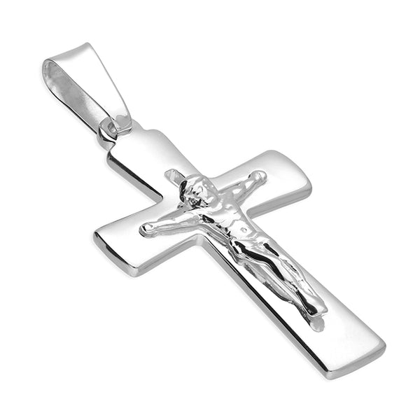 Jesus Crucifix Sterling Silver 43.5mm Pendant