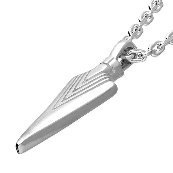 Arrow-Tip Sterling Silver 50cm Necklace
