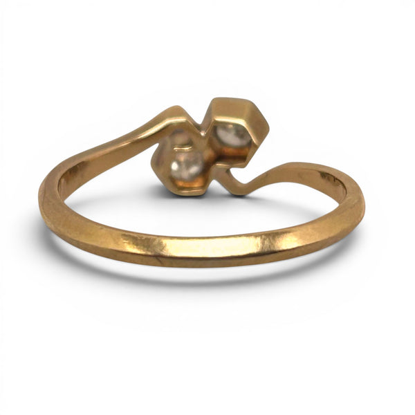 Vintage 18ct Gold and Platinum "Unity Hex" diamond ring
