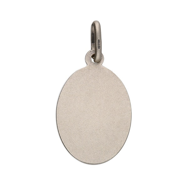 St Christopher 17mm Oxidised Sterling Silver Pendant